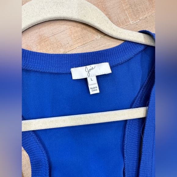 Joie Silke cobalt blue Racerback top tank blouse - Picture 4 of 9